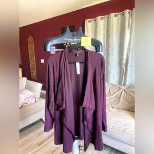 White House Black Market Women’s Waterfall Ribbed Cardigan